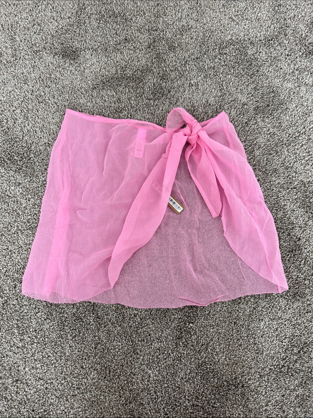 NWT Skims Crinkle Silk Cover Up Wrap Skirt Light Pink Small